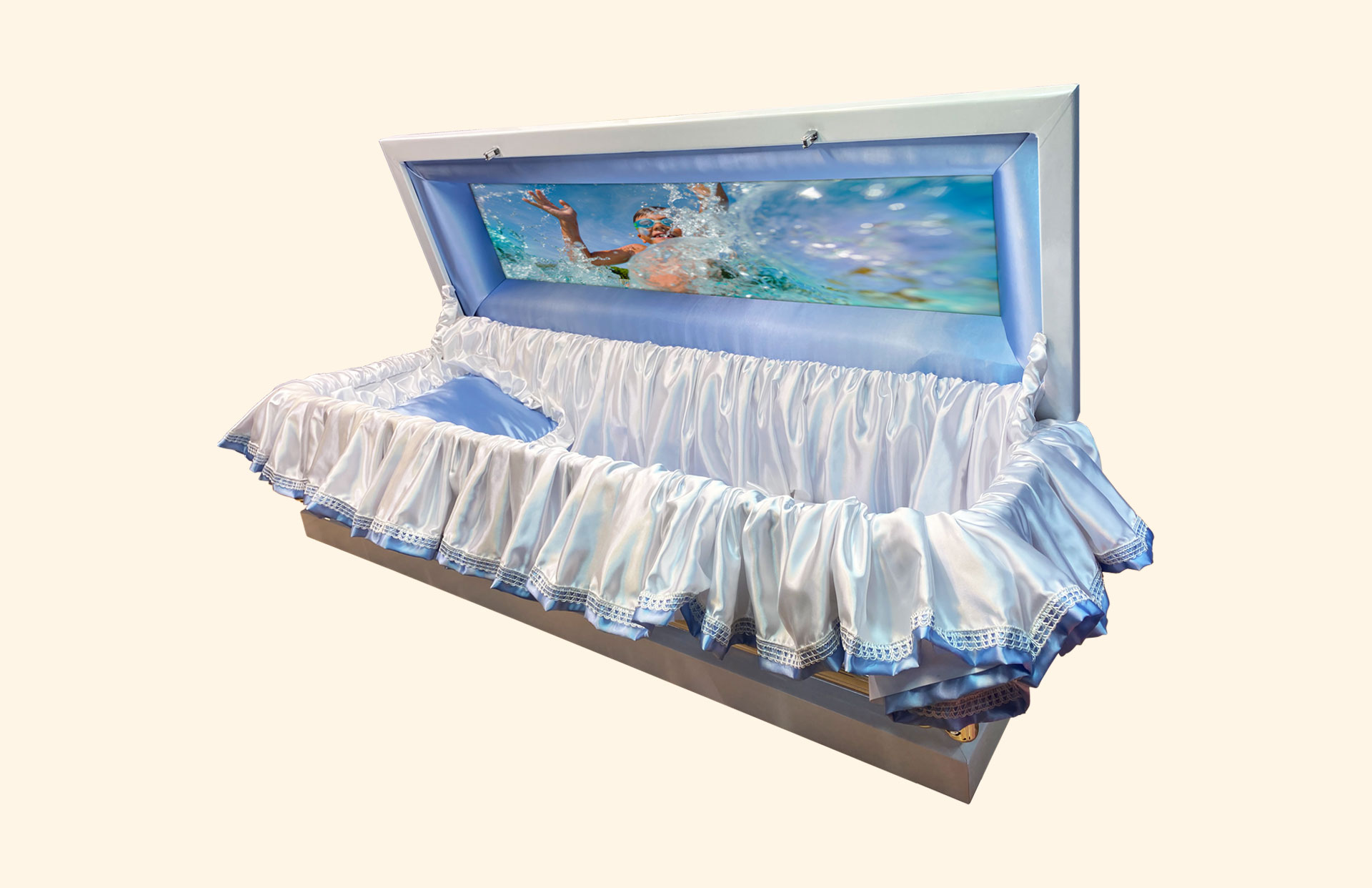 The Cascade blue interior